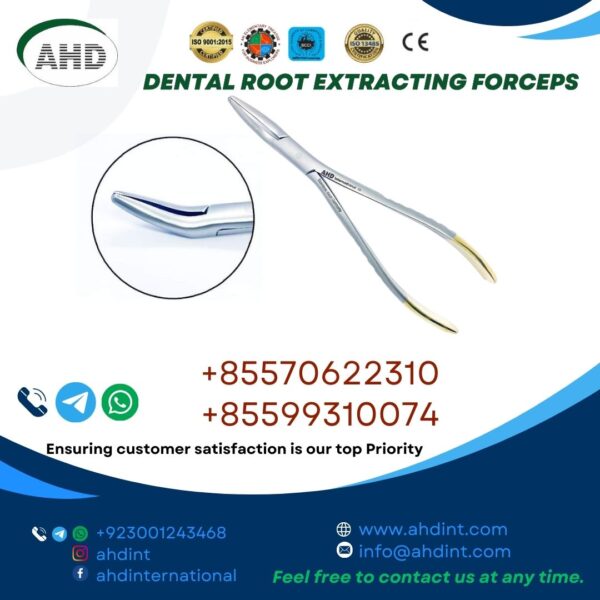 DENTAL ROOT EXTRACTING FORCEPS