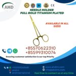 NEEDLE HOLDER FULL GOLD TITANIUM PLATED