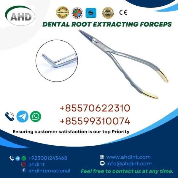 DENTAL ROOT EXTRACTING FORCEPS